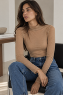 Camel see-through μπλούζα