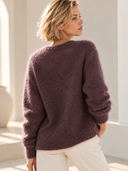 Μελιτζανί fluffy cardigan
