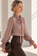 Σάπιο Μήλο Sheer Dot Blouse