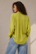 Lime ασύμμετρο oversized πουκάμισο