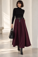 Δαμασκηνί maxi pleated φούστα
