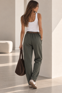 Χακί Slouchy παντελόνι με ζώνη