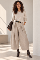 Μπεζ balloon loose fit παντελόνι