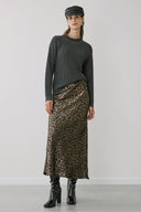 FIGARO ανθρακί lurex high neck πουλόβερ