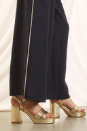Figaro Μπλε wide leg παντελόνα