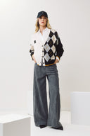 EIGHTY2 Γκρι wide leg lyocell pants