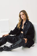 EIGHTY2 Μαύρο jacket με balloon μανίκια