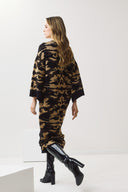 EIGHTY2 Μαύρο φόρεμα με πλεκτό lurex  jacquard σχέδιο