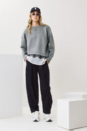 FIGARO Γκρί embellished layered μπλούζα