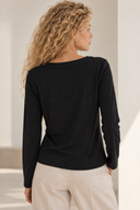 Μαύρη cowl neck μπλούζα