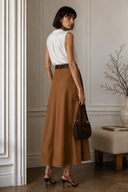 Ταμπά Ankle length φούστα σε Α γραμμή με ζώνη