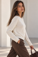 Εκρού lace detail cardigan