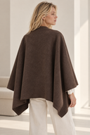 Καφέ wrap cape κάπα με θηλιά