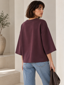 Μελιτζανί oversized 3/4 top
