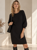 Μαύρο cable knit φόρεμα