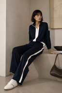 Μπλε color block relaxed σετ