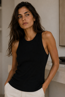 Μαύρο basic ribbed top