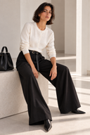 Μαύρη wide leg παντελόνα