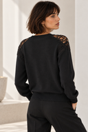 Μαύρη Lace Detail Cardigan
