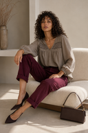 Bordeaux Mom fit jean soft touch