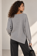 Γκρί soft touch oversized μπλούζα