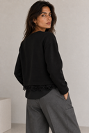 FIGARO Μαύρη embellished layered μπλούζα