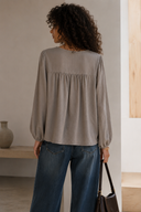 Πούρου lace detail μπλούζα