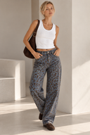 Μπλε Velvet Leopard Balloon Fit Jeans