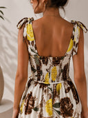 Κίτρινο lemon floral maxi φόρεμα