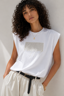 FIGARO Λευκό happy embroidered t-shirt