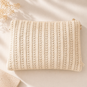 Μπεζ boho straw crossbody bag με κοχύλια