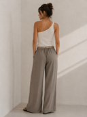 Πούρου wide leg παντελόνα με ζώνη