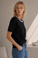 Μαύρο crystal neck πλεκτό