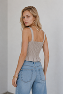 Stone crop top με κουμπιά