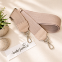 Nude leather detail crossbody strap
