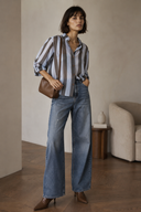 Σιέλ striped relaxed πουκάμισο