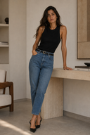 Μαύρο basic ribbed top