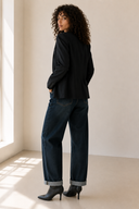 Μπλε mom fit τζιν