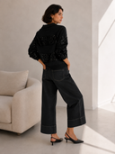 FIGARO Μαύρο wide leg denim