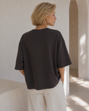 Καφέ oversized 3/4 top