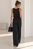 FIGARO Μαύρο embroidered side stripe pants