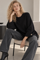 Μαύρη oversized πλεκτή μπλούζα