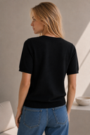 Μαύρο crystal neck πλεκτό