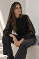 EIGHTY2 Μαύρο sequin sleeve sweatshirt