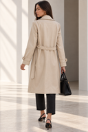 Μπεζ δερματίνη trench coat