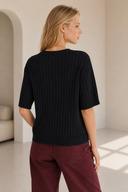 Μαύρο cable knit top