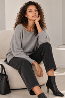 Γκρί soft touch oversized μπλούζα