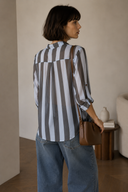 Σιέλ striped relaxed πουκάμισο