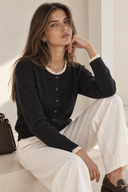 Μαύρη lace detail cardigan
