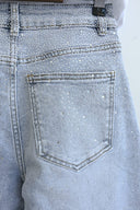 Ανοιχτό μπλε balloon fit denim jeans με στρας